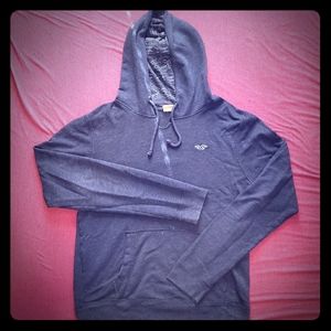 lightweight blue drawstring hoodie
